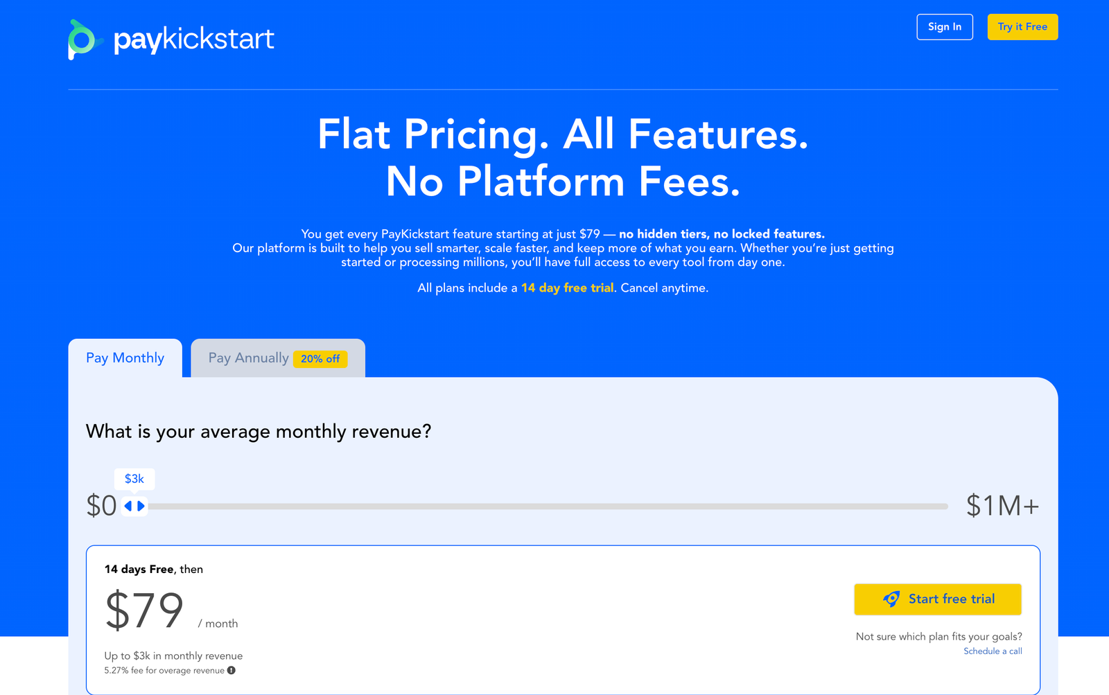 PayKickstart 2.0 Pricing Plans Comparison